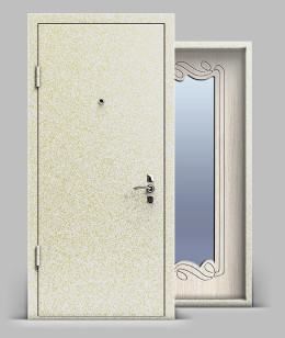 Входная металлическая дверь серии «Конструктор» А1 МДФ с зеркалом