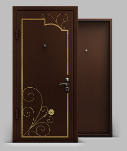 Входная металлическая дверь серии А2  с коваными элементами